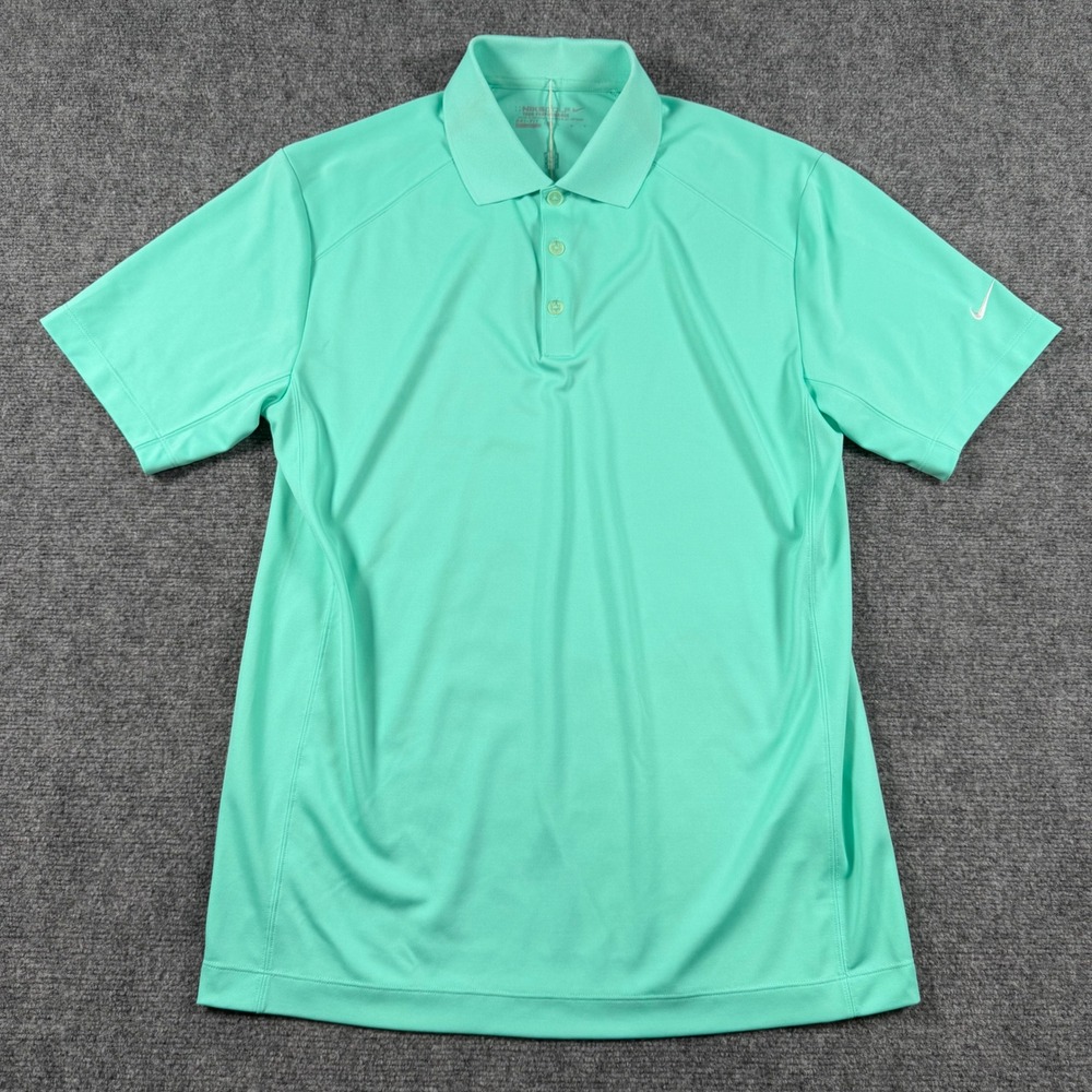 Nike Golf Polo Mens M Green Dri-FIT Tour Performance Short Sleeve 509167-332